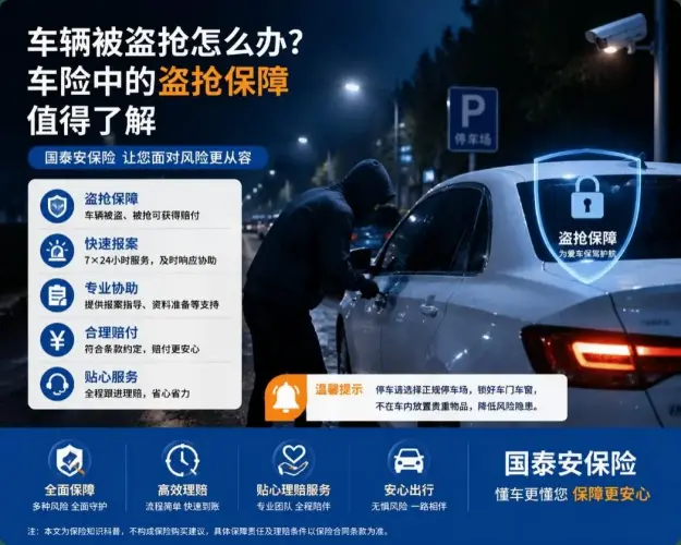 车辆被盗抢怎么办？车险中的盗抢风险保障值得了解