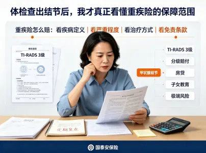 体检查出结节后，我才真正看懂重疾险的保障范围